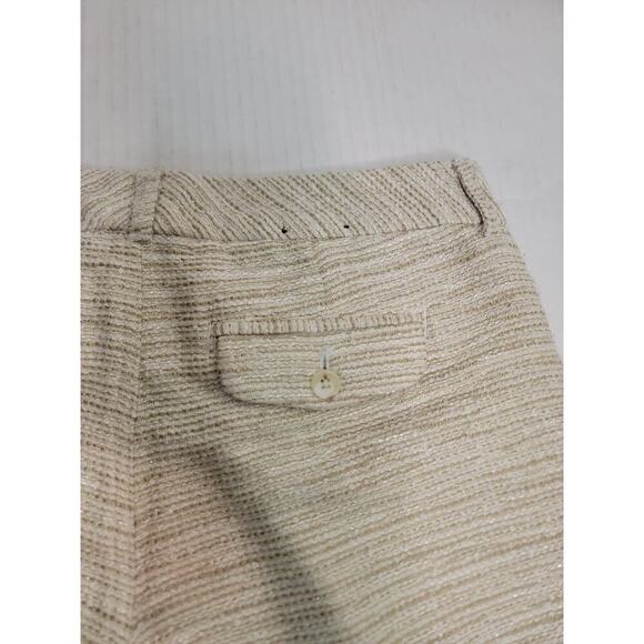 Banana Republic Tweed Micro Shorts Sz 2 Textured Pockets Cream Ecru Office Siren - Picture 9 of 9